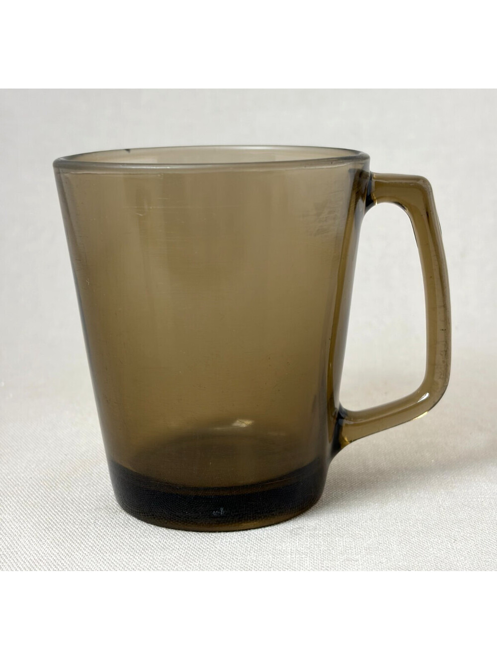 Vintage Corning Pyrex 1400 Fireside Smoky Amber Glass Coffee Mug Tea Cup USA